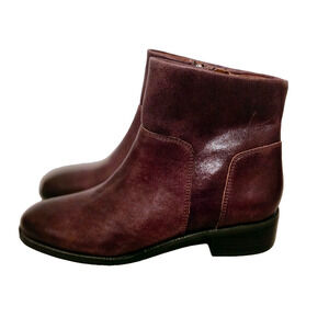 Franco Sarto Leather Benny Booties Brown 7.5  Boots